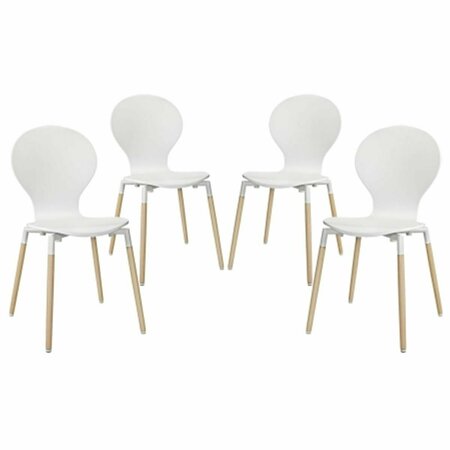 EAST END IMPORTS Path Dining Chair - White, 4PK EEI-1369-WHI